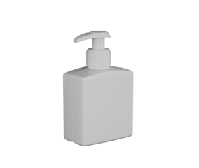 White pump bottle, perfect for dispensing hand wash, lotion or liquid soap. 3d illustration