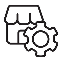 gear line icon