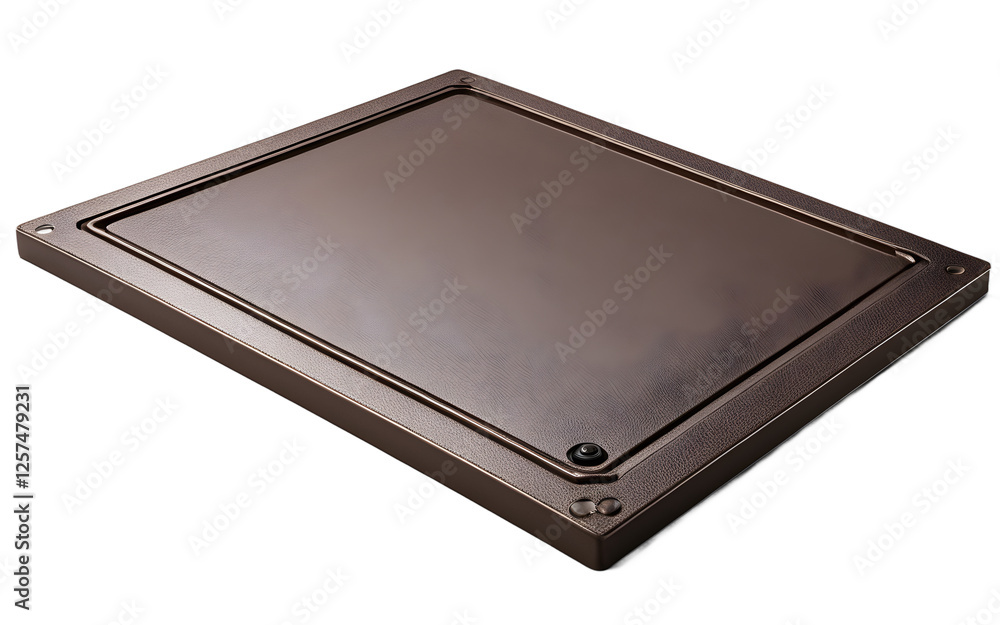 Aufkleber A small utility access cover with a textured surface, isolated on a empty plain background