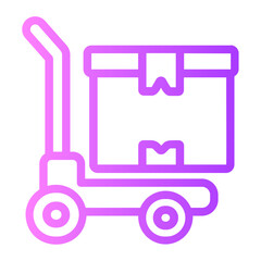 Hand Truck  gradient icon