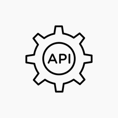 API icon. simple vector icon