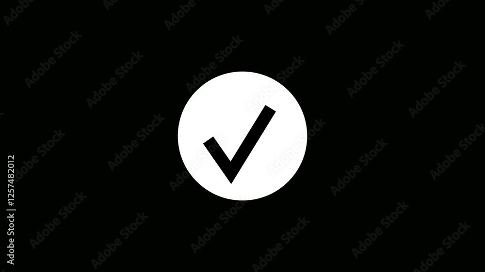 Poster video loading animation with check mark