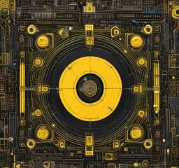 Illustration of abstract technology background.