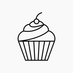 Cupcake icon. simple vector icon