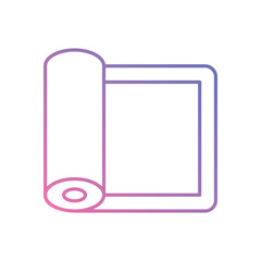 Yoga Mat icon vector stock illustration