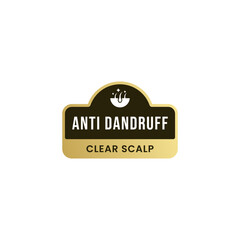Anti dandruff label vector isolated EPS. Best Anti dandruff label vector for product packaging design element. Anti dandruff symbol vector for packaging design element.