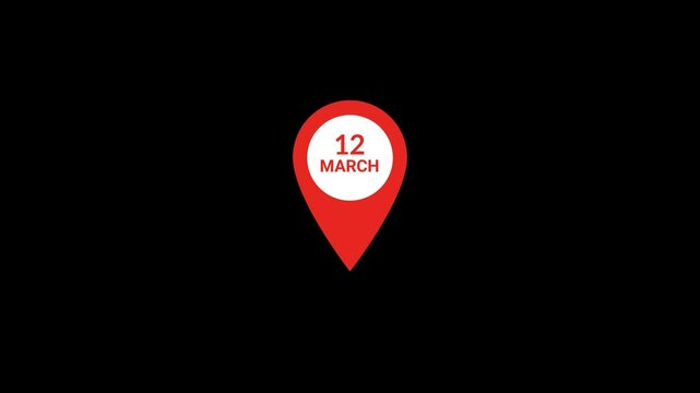 12 March Location pin Animation