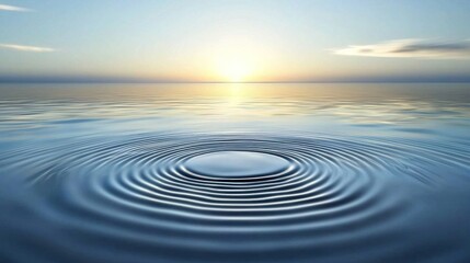 Sunset Serenity: Ripples of Tranquility on Calm Waters