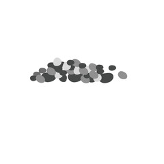 vector illustration of pile of pebbles