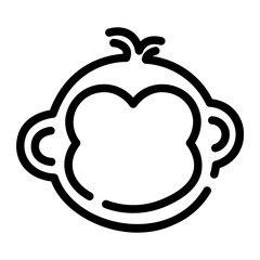 monkey Line Icon