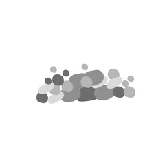 vector illustration of pile of pebbles