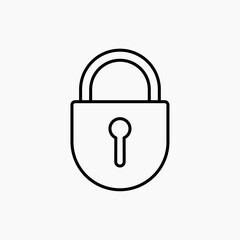 Lock closed icon. simple vector icon