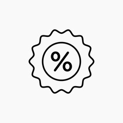 Percentage icon. simple vector icon