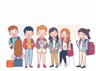 Obraz premium Student Life Icons Set for School and College