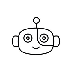 Robot face vector icon