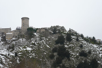 View of the characteristic village of Ripalimosani, an Italian municipality in the province of Campobasso in Molise.