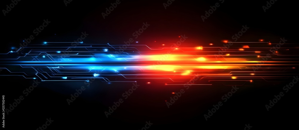 Poster abstract circuit technology background