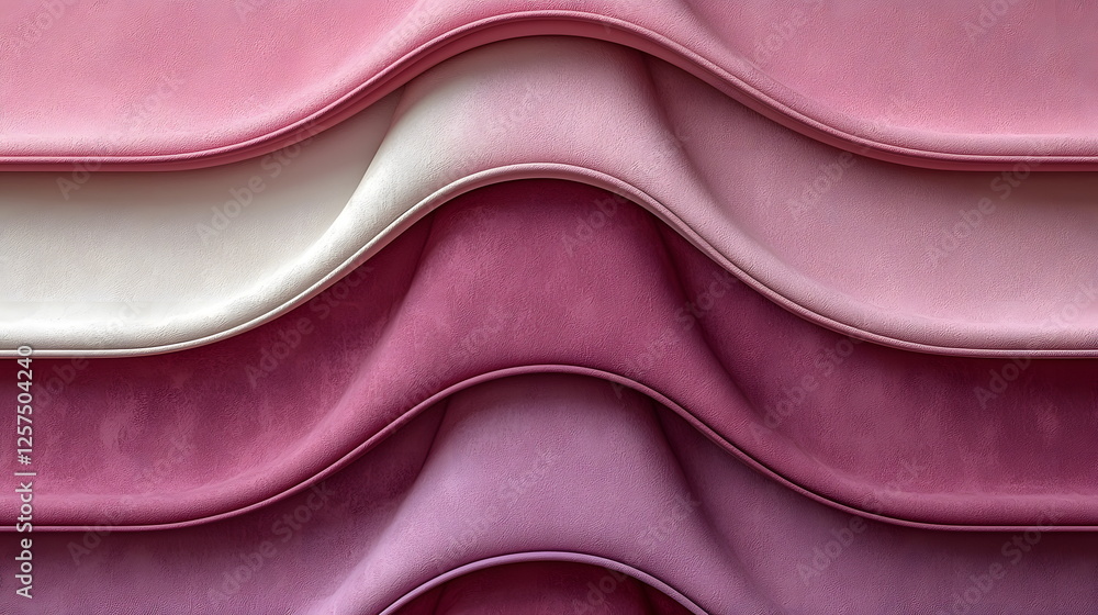 Poster soft textured waves in varying shades of pink and cream layered together creating an elegant visual 