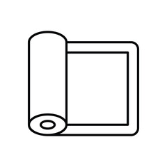 Yoga Mat icon vector stock illustration