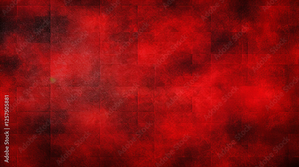 Poster red grunge texture background. a red and black grunge-style textured background with a smoky or clou