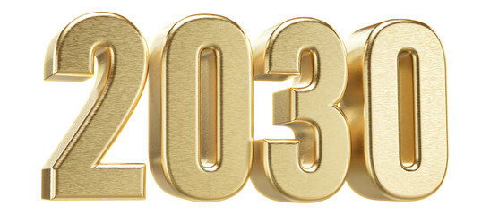 2030 Number New Year - 3D Render
