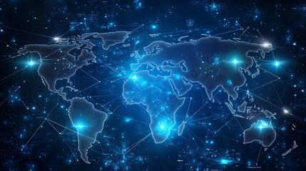 Fototapeta premium abstract blue background with globe