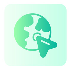 globe earth gradient icon