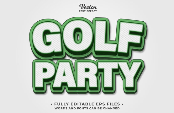 golf sport text effect editable eps cc file