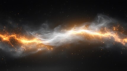 Obraz premium Celestial Fire And Ice Cosmic Stream Abstract Art