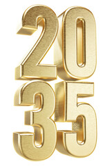 2035 Number New Year - 3D Render