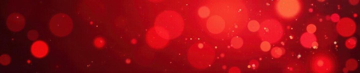 Red abstract bokeh background, festive glitter and light  , holiday, christmas, texture