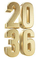 2036 Number New Year - 3D Render