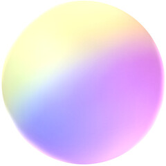 Yellow Purple Gradient Sphere 3D Illustration