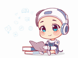 Innovative AI Solutions for Education: Vector Art