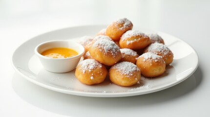 Delicious Gabonese beignets served on a clean, bright plate