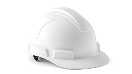 Shining White Safety Helmet isolated on transparent and white background