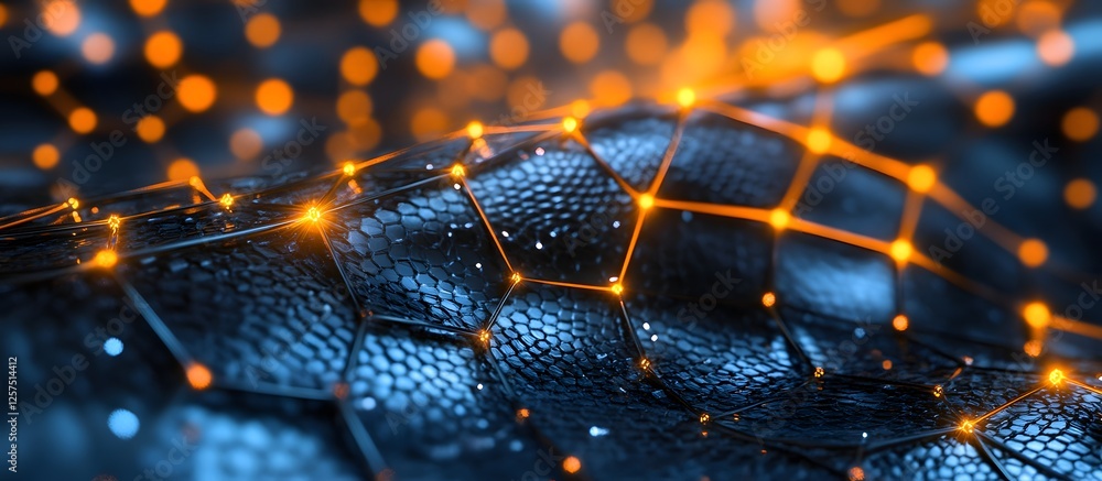 Aufkleber abstract geometric network texture