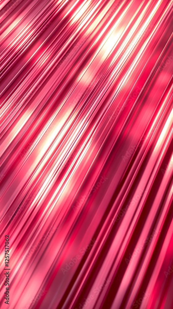 Aufkleber shiny pink metallic surface with light reflections creating an abstract design ideal for backgrounds