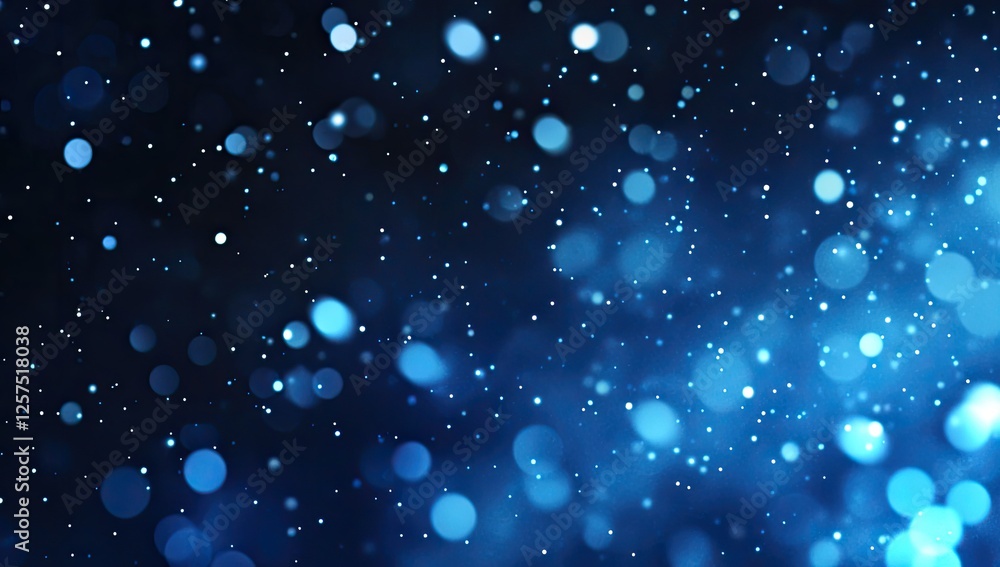 Poster abstract bokeh background of blue light particles