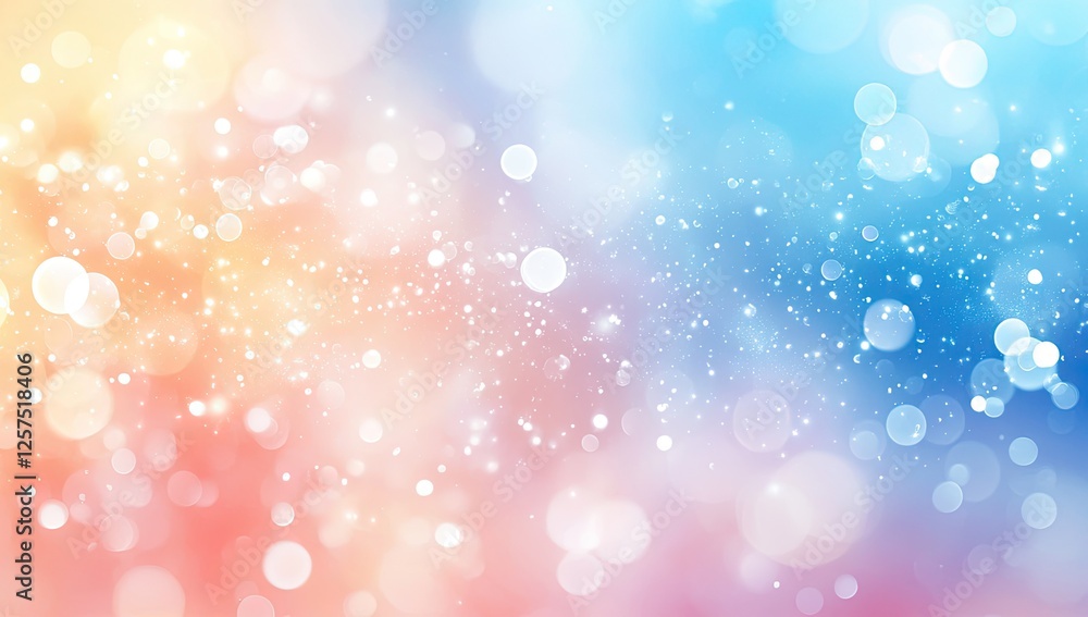 Poster Abstract bokeh background with soft pastel colors