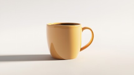 Fototapeta premium Red coffee cup and saucer on table