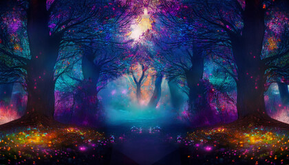 Fototapeta premium 幻想的な森