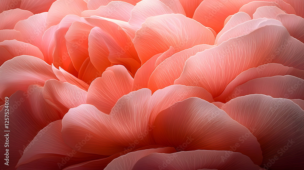 Aufkleber soft pink flower petals overlapping in a delicate arrangement creating a serene natural display of b