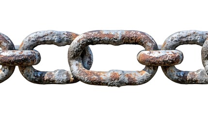 Obraz premium rusty chain isolated on white
