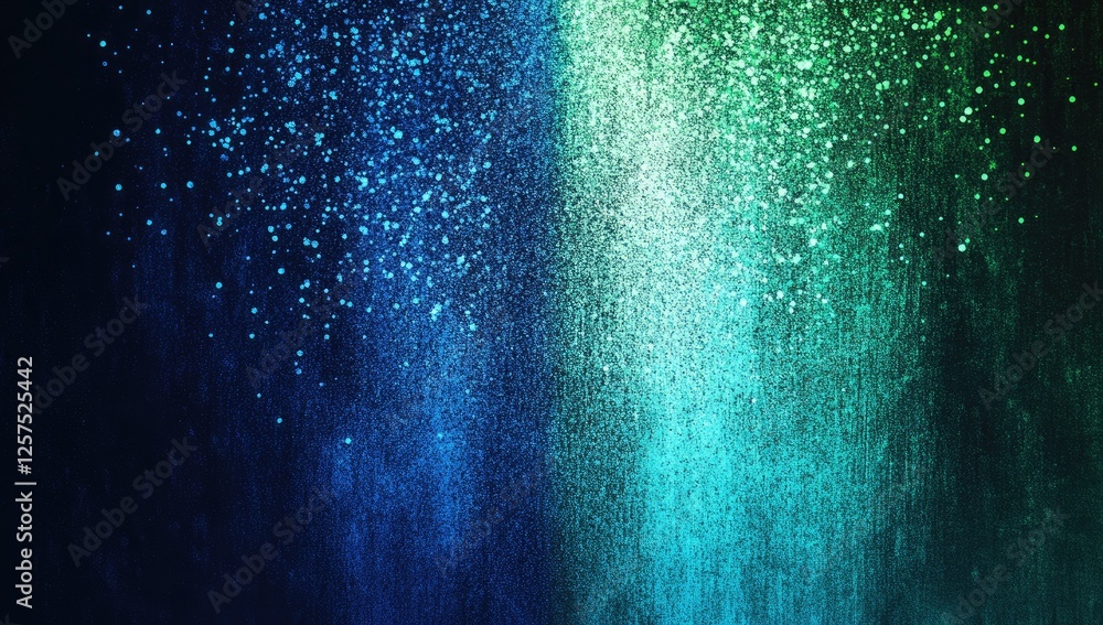 Poster Abstract Colorful Glitter Dust Exploding Vertically Against Dark Background