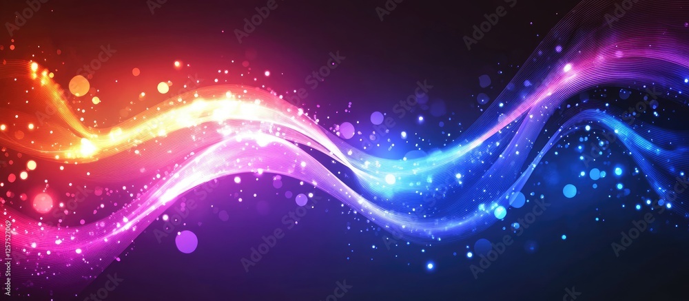 Poster abstract colorful waves background