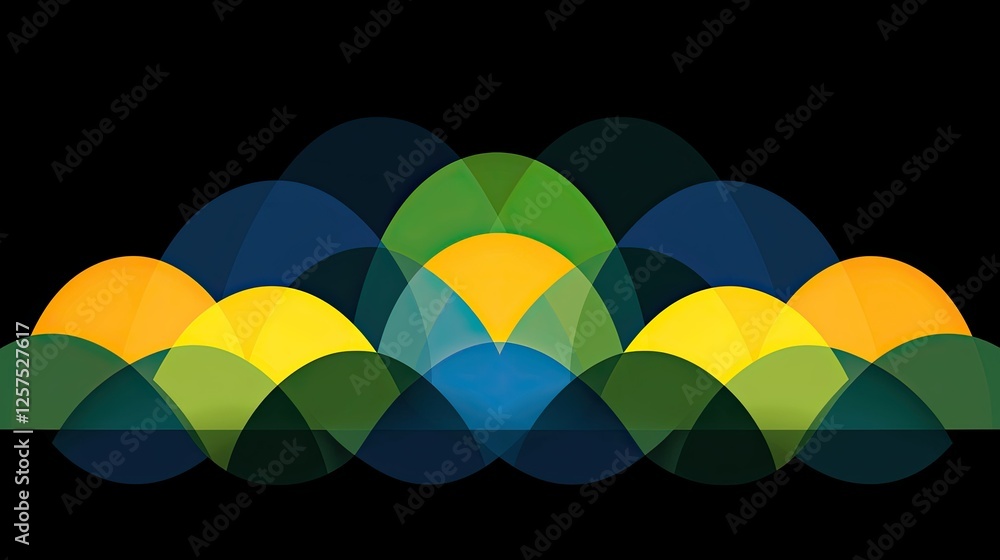 Aufkleber abstract colorful overlapping circles design