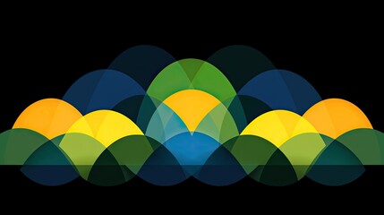 Abstract Colorful Overlapping Circles Design