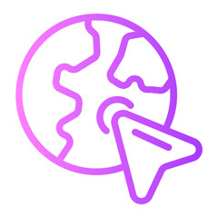 Obraz premium globe earth gradient icon