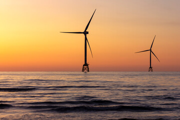 石狩浜、洋上風力発電、